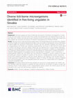 Research paper thumbnail of Diverse tick-borne microorganisms identified in free-living ungulates in Slovakia