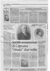 Research paper thumbnail of Scritti sconosciuti di Capuana "rinato" due volte