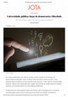 Research paper thumbnail of Universidade pública: lugar de democracia e liberdade