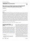 Research paper thumbnail of Blind-sided by privacy? Digital contact tracing, the Apple/Google API and big tech's newfound role as global health policy makers