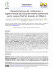 Research paper thumbnail of Características de replicación y supervivencia del virus de viremia primaveral de la carpa (SVCV) aislado en México