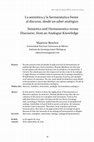 Research paper thumbnail of La semiótica y la hermenéutica frente al discurso, desde un saber analógico