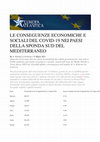 Research paper thumbnail of Le conseguenze economiche e sociali del Covid-19 nei Paesi della sponda sud del Mediterraneo