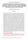 Research paper thumbnail of A Mathematical Phenomenon in the Quran of Earth-Shattering Proportions: A Quranic Theory Based on Gematria Determining Quran Primary Statistics (words, verses, chapters) and Revealing its Fascinating Connection with the Golden Ratio