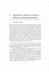 Research paper thumbnail of Unpacking the separation of powers