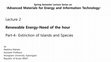 Research paper thumbnail of Lecture 2 Renewable Energy-Need of the hour Part-4-Extinction of Islands and Species by Spring Semester Lecture Series on "Advanced Materials for Energy and Information Technology"