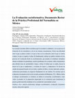 Research paper thumbnail of La Evaluación socioformativa. Documento Rector de la Práctica Profesional del Normalista en México