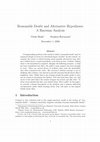 Research paper thumbnail of Reasonable Doubt and Alternative Hypotheses: A Bayesian Analysis