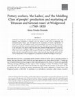 Research paper thumbnail of "Pottery workers, ‘the Ladies’ and ‘the Middling Class of people’: production and marketing of ‘Etruscan and Grecian vases’ at Wedgwood c.1760–1820", The Classical Vase Transformed: Consumption, Reproduction, and Class in Eighteenth- and Nineteenth-Century Britain (2020): 34–53.