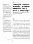 Research paper thumbnail of "Mitologías culturales" de Andrés Ortiz-Osés: reflexiones críticas desde la antropología "Mitologías culturales" by Andrés Ortiz-Osés: Critical Reflections from Anthropology