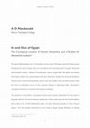 Research paper thumbnail of In and Out of Egypt The Conceptual Location of Ancient Alexandria, and a Paradox for Alexandrian Judaism