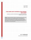 Research paper thumbnail of "Once more unto the breach, dear friends, once more" : Examining The Debate over Modernizing Shakespeare's Language and Exploring Viable Solutions