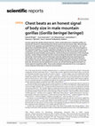 Research paper thumbnail of Chest beats as an honest signal of body size in male mountain gorillas (Gorilla beringei beringei)