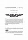 Research paper thumbnail of Gender Justice in Feminist Analysis of Public Policies in Argentina, Brazil and Chile