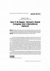 Research paper thumbnail of How It All Began: Women’s Worlds Congress and International Network