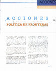 Research paper thumbnail of Acciones Para una Real e Integral Política de Fronteras