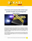 Research paper thumbnail of Dokazi No 13 4 errores en la escena del crimen que pueden hundir una investigacion cibernetica