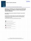 Research paper thumbnail of Working in Solidarity: An Intersectional Self-Study Methodology as a Means to Inform Social Justice Teacher Education