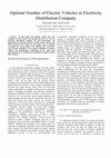 Research paper thumbnail of Optimal number of electric vehicles in electricity distribution company