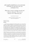 Research paper thumbnail of “¿Qué significa identificarse con un personaje de ficción? El caso de En mis ojos de Bastien Vivès”