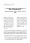 Research paper thumbnail of Los experimentos mentales como género literario en el debate sobre identidad personal