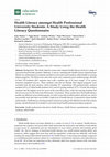 Research paper thumbnail of Health Literacy amongst Health Professional University Students: A Study Using the Health Literacy Questionnaire