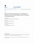 Research paper thumbnail of Impact of Interactive Education on Health Care Practitioners and Older Adults at Risk of Delirium: A Literature Review