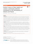 Research paper thumbnail of Fischer’s Lexicon of Slavic beliefs and customs: a previously unknown contribution to the ethnobotany of Ukraine and Poland