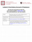 Research paper thumbnail of Leibniz’s Conciliatory Account of Substance