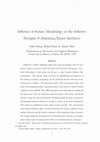 Research paper thumbnail of Influence of surface morphology on the adhesion strength of epoxy–aluminum interfaces