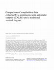 Research paper thumbnail of Comparison of zooplankton data collected by a continuous semi-automatic sampler (CALPS) and a traditional vertical ring net