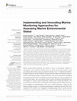 Research paper thumbnail of Implementing and Innovating Marine Monitoring Approaches for Assessing Marine Environmental Status