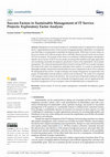 Research paper thumbnail of Success Factors in Sustainable Management of IT Service Projects: Exploratory Factor Analysis Success Factors in Sustainable Management of IT Service Projects: Exploratory Factor Analysis