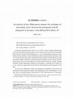 Research paper thumbnail of An analysis of how Shakespeare matures his technique of presenting rivalry between the protagonist and the antagonist in his plays: from Richard II to Henry IV