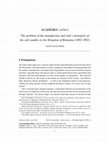 Research paper thumbnail of The problem of the manufacture and sale's monopoly of the cult candles in the  Kingdom of Romania (1882-1892)