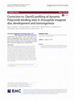 Research paper thumbnail of Correction to: DamID profiling of dynamic Polycomb-binding sites in Drosophila imaginal disc development and tumorigenesis