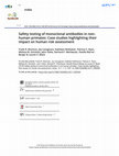 Research paper thumbnail of Safety testing of monoclonal antibodies in non-human primates: Case studies highlighting their impact on human risk assessment