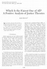 Research paper thumbnail of Which Is the Fairest One of All? A Positive Analysis of Justice Theories