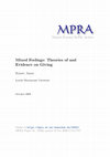 Research paper thumbnail of Mixed feelings: Theories of and evidence on giving