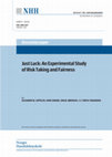 Research paper thumbnail of Just Luck: An Experimental Study of Risk-Taking and Fairness