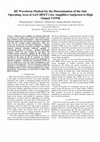 Research paper thumbnail of RF waveform method for the determination of the safe operating area of GaN HFET's for amplifiers subjected to high output VSWR