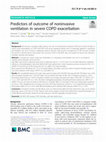 Research paper thumbnail of Predictors of outcome of noninvasive ventilation in severe COPD exacerbation