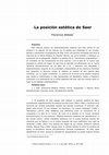 Research paper thumbnail of La posición estética de Saer