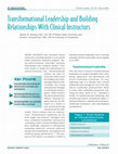 Research paper thumbnail of Transformational Leadership and Building Relationships With Clinical Instructors