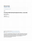 Research paper thumbnail of Promoting student learning through peer tutoring - a case study