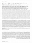 Research paper thumbnail of Innovations and changes in the ICD-11 classification of mental, behavioural and neurodevelopmental disorders