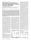 Research paper thumbnail of Temperature of Broccoli Florets at Time of Packaging Influences Package Atmosphere and Quality