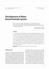 Research paper thumbnail of Development of water based pesticide system