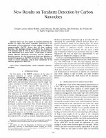 Research paper thumbnail of New Results on Terahertz Detection by Carbon Naniotubes