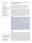 Research paper thumbnail of Clinical implications of the proposed ICD-11 PTSD diagnostic criteria